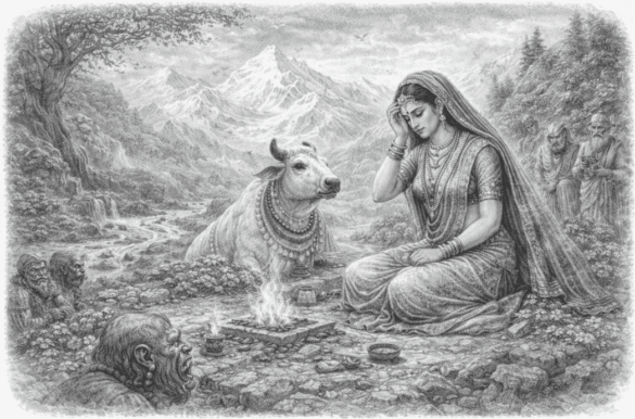 Sati Inner Conflict Over the Excluded Yagya