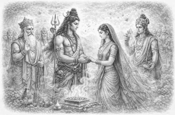 Shiva and Sati divine union
