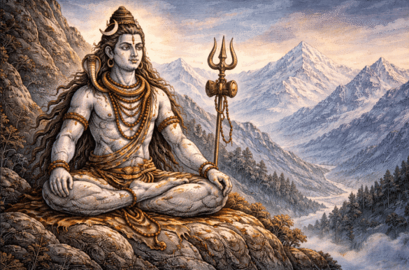 The Crescent Moon on Shiva